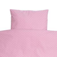 Bäddset spjälsäng soft pink dotty GOTS, 100x130 cm, 38x55 cm