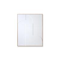 Framed Relief Art Panel White A Medium