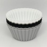 Stora muffinsformar, svart-vit-grå, 6-pack