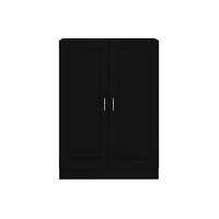 Bokskåp svart 82,5x30,5x115 cm spånskiva, Hyllor