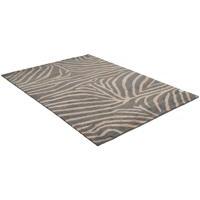 Zebra taupe/grå - handknuten matta