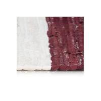 Handvävd matta Chindi bomull 120x170 cm vinröd och vit, Handvävda mattor