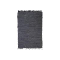 Handvävd matta Chindi bomull 160x230 cm antracit, Handvävda mattor