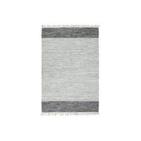 Handvävd matta Chindi läder 120x170 cm grå, Handvävda mattor