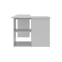 Hörnskrivbord grå 145x100x76 cm spånskiva, Datorbord