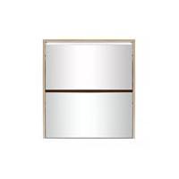 Skoskåp med 2 lådor och spegel 63x17x67 cm ek, Skoskåp