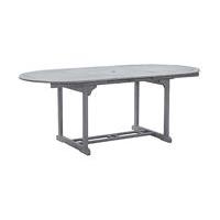 Trädgårdsbord grå 200x100x74 cm massivt akaciaträ, Matbord ute